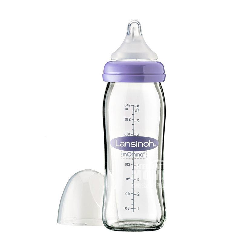 Lansinoh natural wave series glass milk bottle 240 ml lebih dari 3 bulan di luar negeri