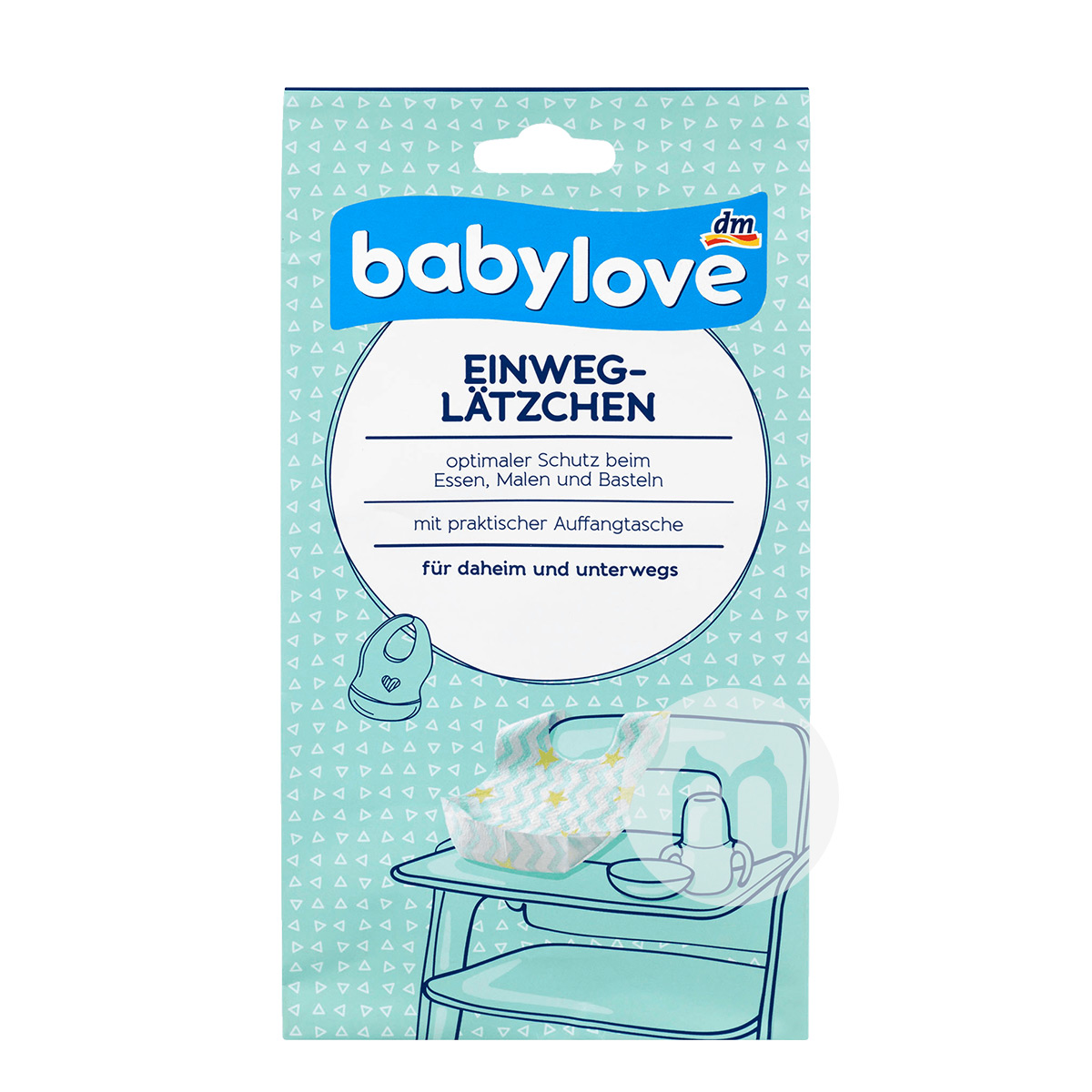 Babylove German Baby Disposable Bib 12 Pack Versi Luar Negeri