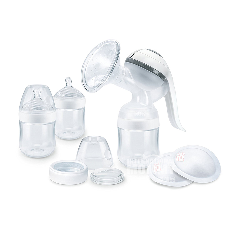NUK Jerman NUK Ultra Wide Mouth PP Botol Bayi Pompa Payudara Manual 8-piece Keperawatan Set 0-6 bulan Edisi Luar Negeri