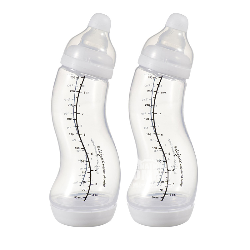 Difrax Belanda anti-perut kembung S-jenis botol bayi kaliber standar 250ml dua bungkus 0 bulan atau lebih putih di luar 