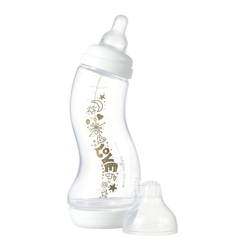 Difrax Belanda anti-perut kembung S-type standar kaliber botol bayi 250ml 0 bulan atau lebih pola huruf versi luar neger