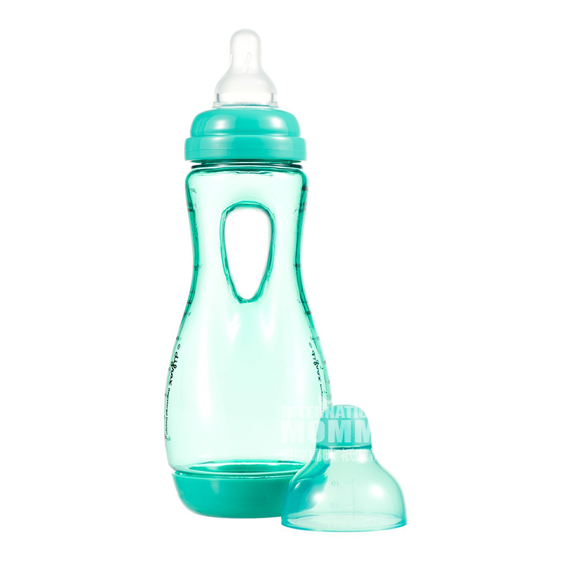 Difrax Belanda anti-kembung perut botol genggam kaliber standar 240ml 6 bulan atau lebih Hijau versi Luar Negeri