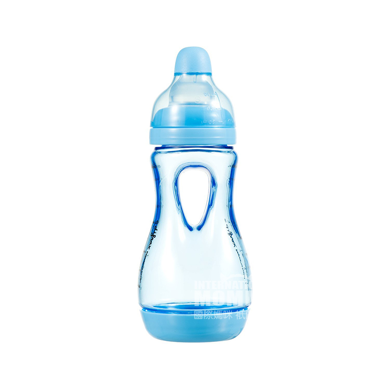 Difrax Belanda anti-perut kembung botol bayi kaliber standar genggam 170ml 6 bulan atau lebih biru Versi Luar Negeri
