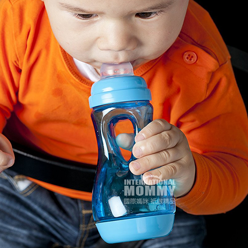Difrax Belanda anti-perut kembung botol bayi kaliber standar genggam 170ml 6 bulan atau lebih biru Versi Luar Negeri