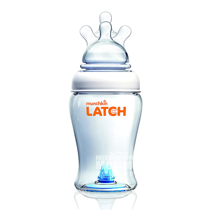 Munchkin American anti-perut kembung Botol lebar mulut LATCH 240ml tahap penuh versi luar negeri