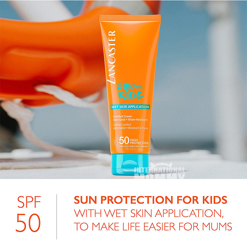 LANCASTER Monako Anak-anak Tabir Surya Pelembab Lembut SPF50 Edisi Luar Negeri