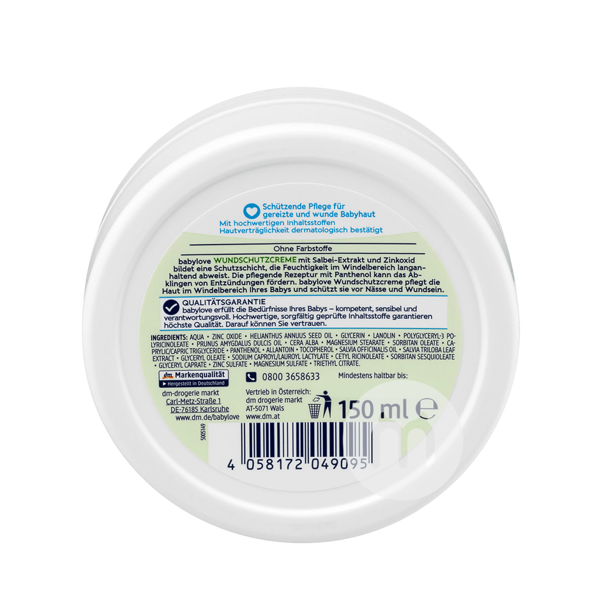 Babylove German Baby Sage Plus Zinc Butt Cream Versi Luar Negeri