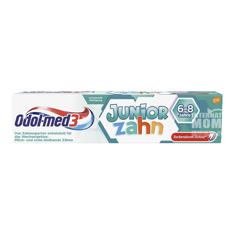 Odol • med3 Jerman Odol • med3 anak-anak anti-karies pengganti gigi pasta gigi 6-8 tahun Versi luar negeri
