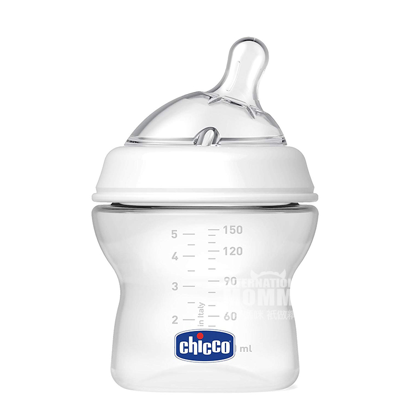 Chicco Italia bayi bionik ibu alami merasa kaliber lebar silikon dot botol susu PP 150 ml 0 bulan atau lebih Versi luar 
