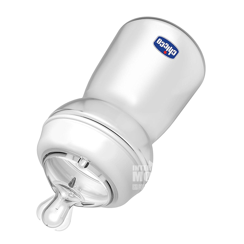 Chicco Italia bayi bionik ibu alami merasa kaliber silikon puting susu botol PP lebar 330 ml lebih dari 6 bulan versi lu
