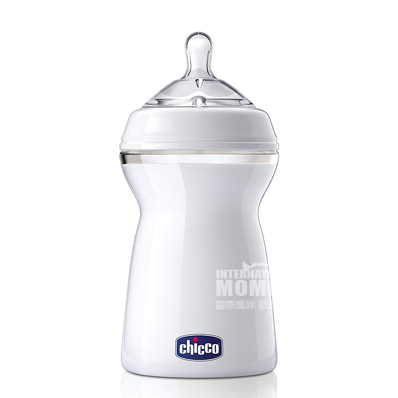 Chicco Italia bayi bionik ibu alami merasa kaliber silikon puting susu botol PP lebar 330 ml lebih dari 6 bulan versi lu