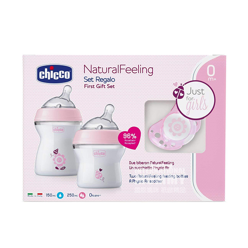 Chicco Italia botol bionik ibu alami bayi tiga botol bayi neonatal yang ditetapkan lebih dari 0 bulan