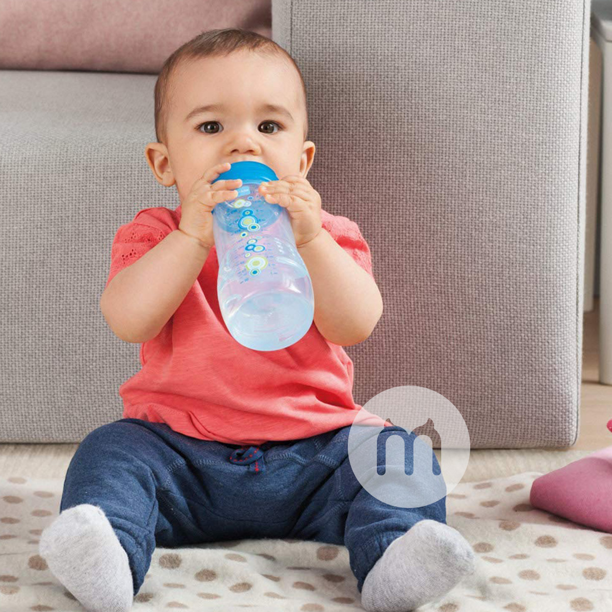 MAM Austria MAM anti-jatuh botol PP lebar mulut mengatur versi luar negeri