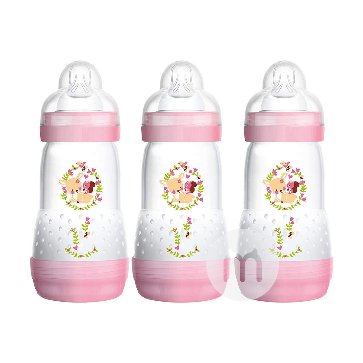 MAM Austria MAM anti-perut kembung botol plastik mulut lebar 260ml tiga bungkus versi luar negeri