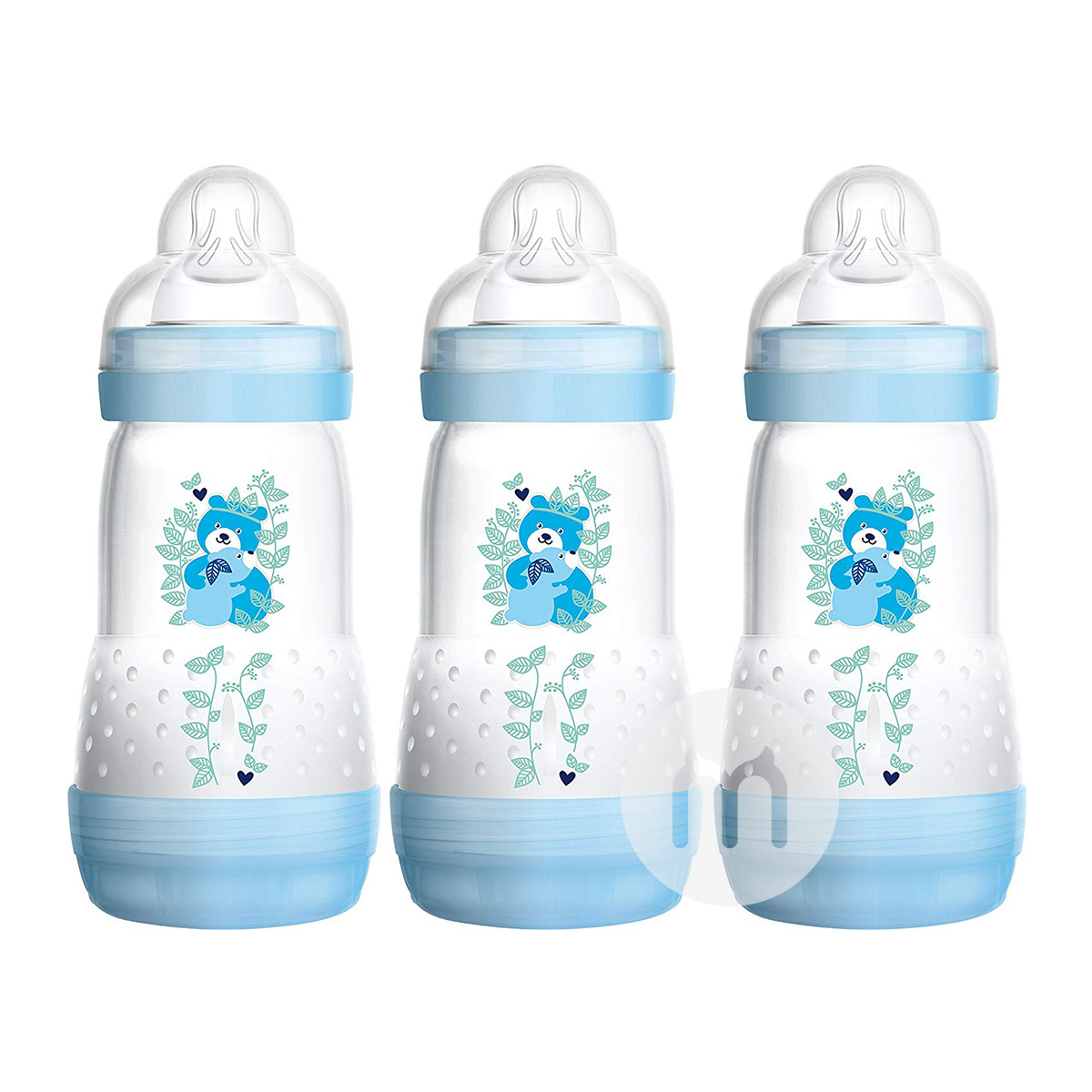 MAM Austria MAM anti-perut kembung botol plastik mulut lebar 260ml tiga bungkus versi luar negeri