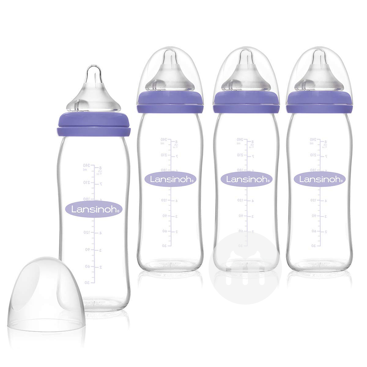 Lansinoh 240ml botol kaca empat potong versi luar negeri
