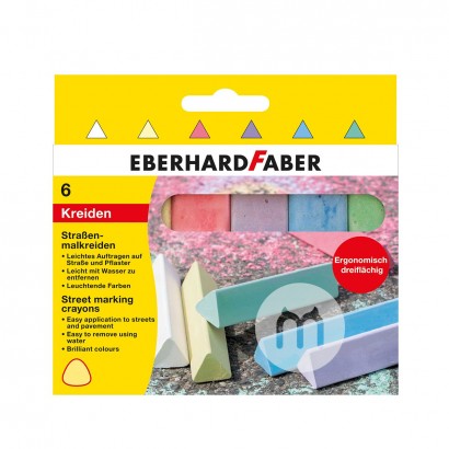EBERHARD FABER Jerman EBERHARD FABER Segitiga Jalan Pastel anak-anak 6 pcs Versi Luar Negeri