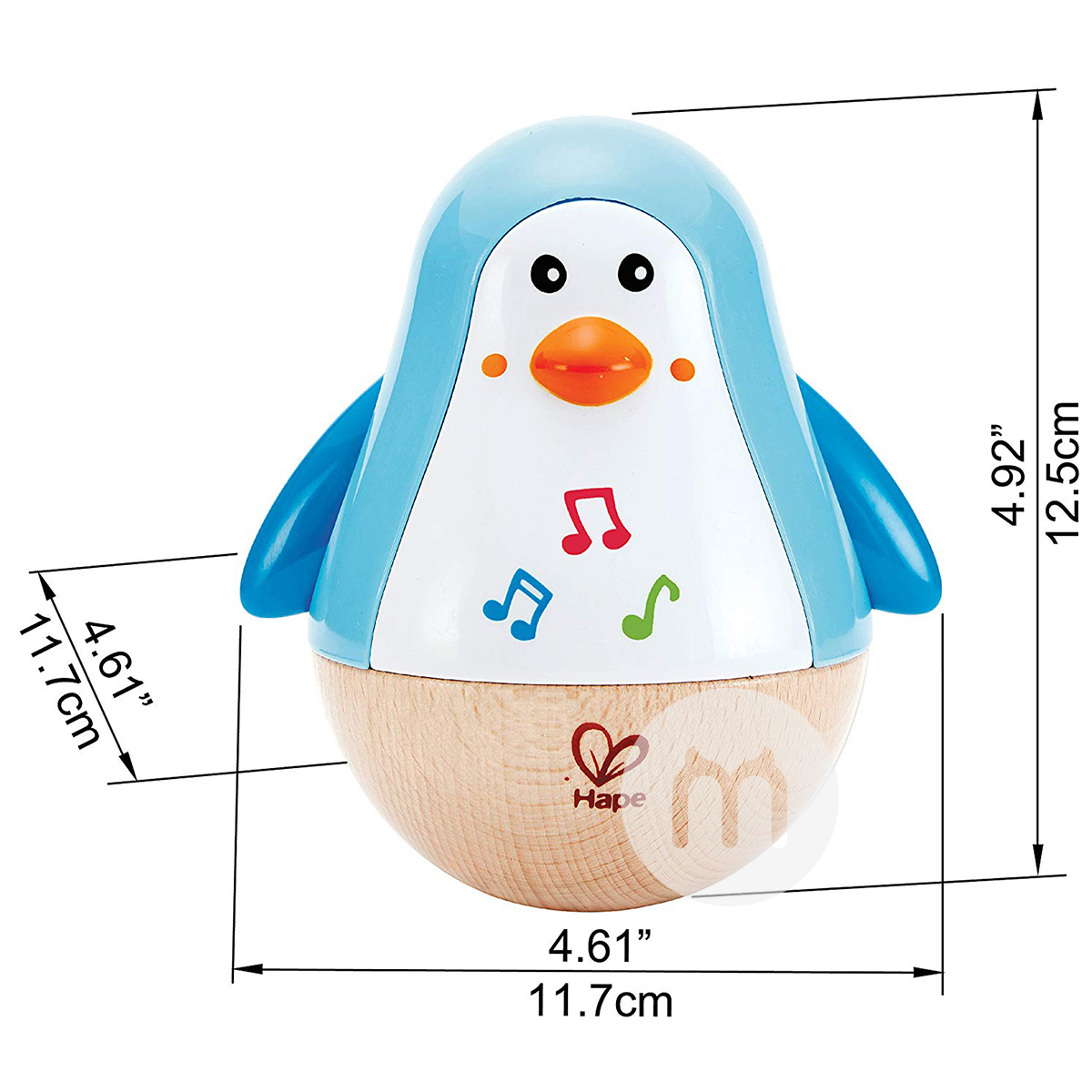 Hape Jerman Hape Musik Penguin Tumbler Mainan Versi Luar Negeri