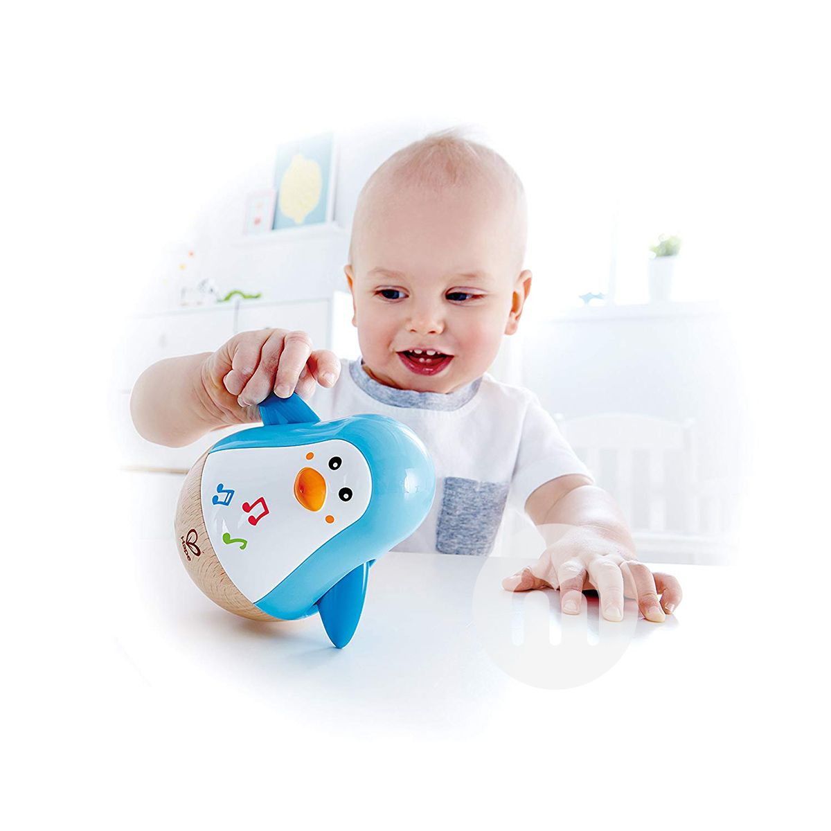 Hape Jerman Hape Musik Penguin Tumbler Mainan Versi Luar Negeri