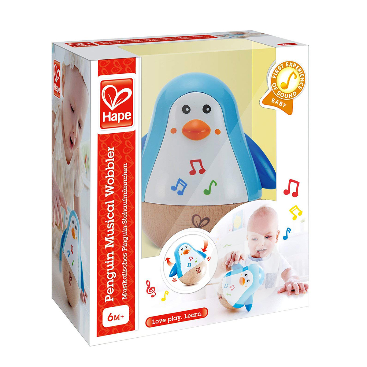 Hape Jerman Hape Musik Penguin Tumbler Mainan Versi Luar Negeri