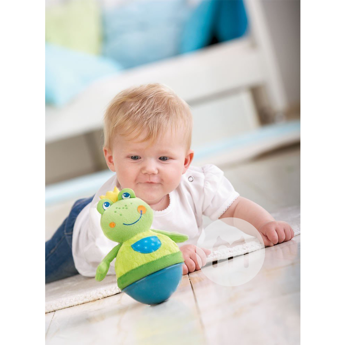 Hape Germany Hape standing frog baby plush toy versi luar negeri