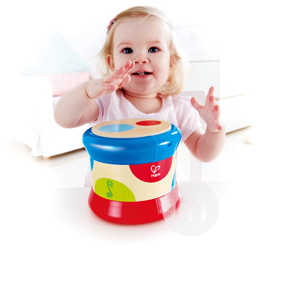 Hape Jerman Hape Rolling Music Drum Mainan Bayi Versi Luar Negeri