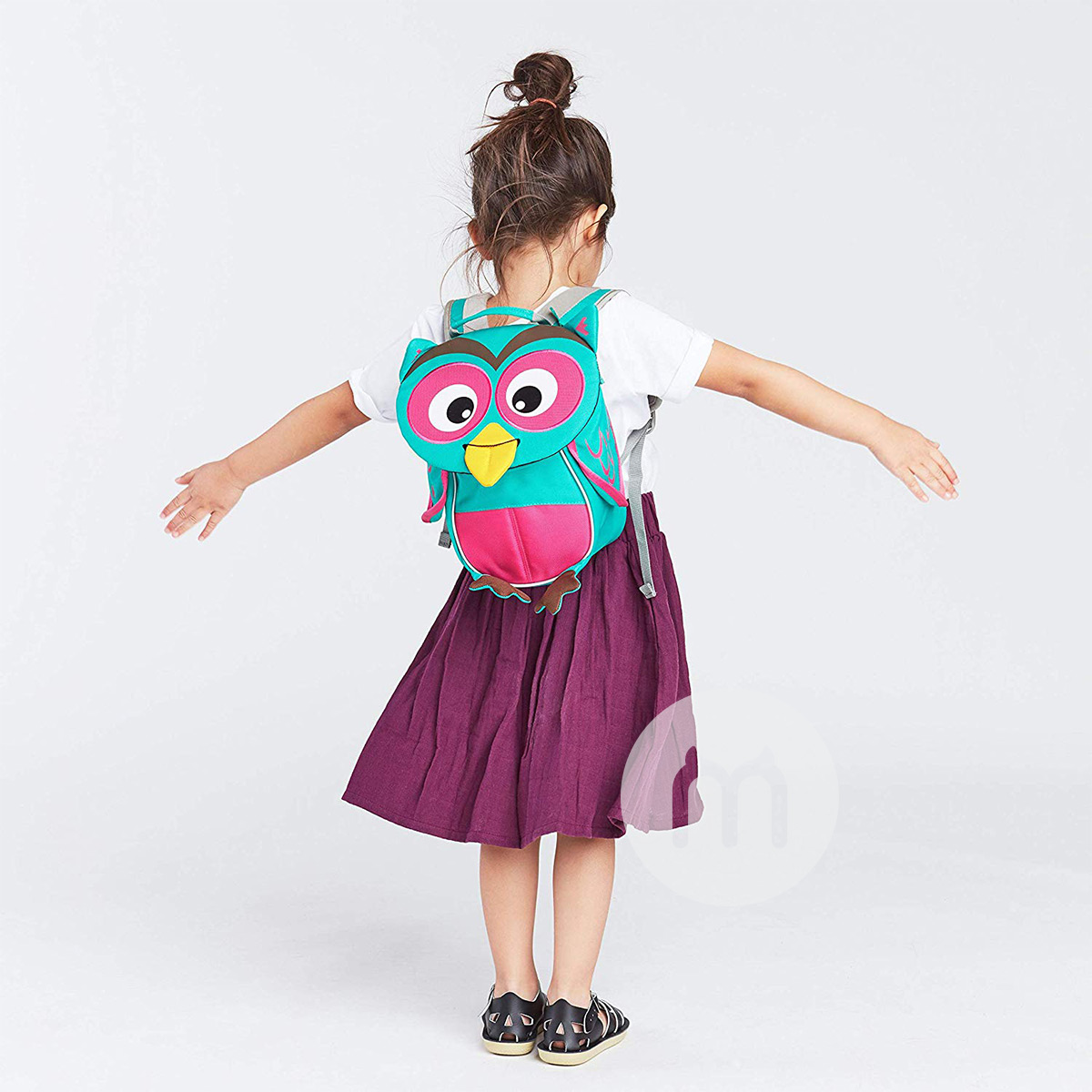 Affenzahn Jerman Affenzahn binatang lucu pirus burung hantu anak-anak TK ransel 1-3 tahun versi luar negeri