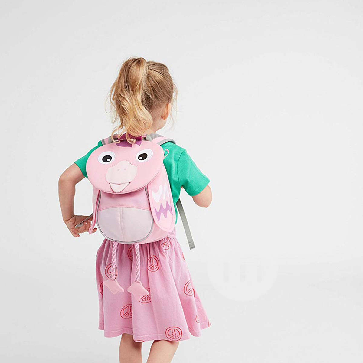 Affenzahn Jerman Affenzahn binatang lucu pink flamingo anak-anak TK ransel versi 1-3 tahun di luar negeri