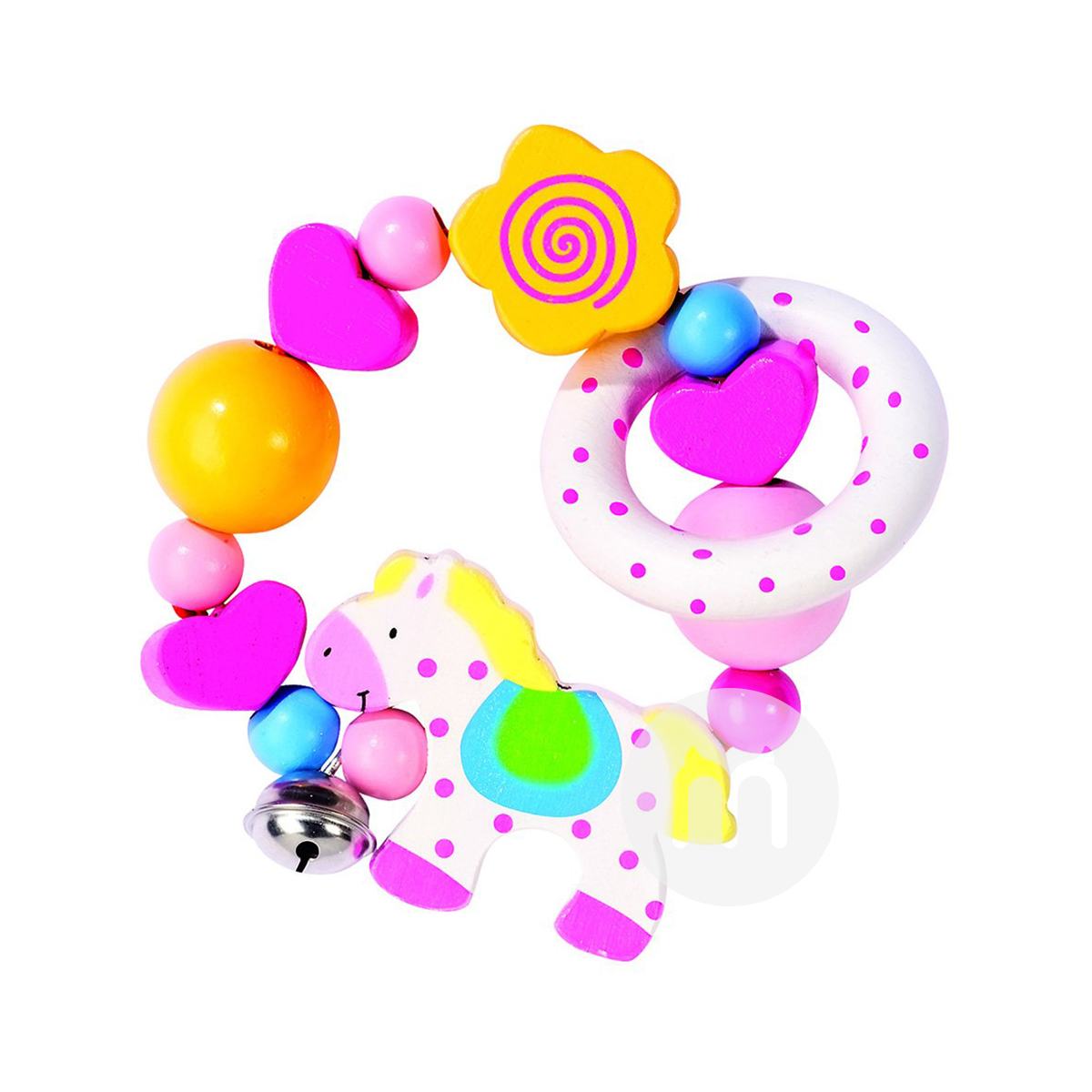 Heimess German Heimess baby pony tangan menangkap cincin mainan versi Luar Negeri