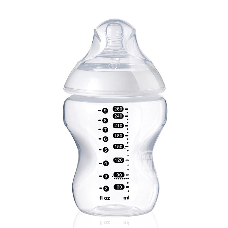 Tommee Tippee Botol PP anti-kembung di Inggris yang lebar versi 260ml 0-3 bulan di luar negeri