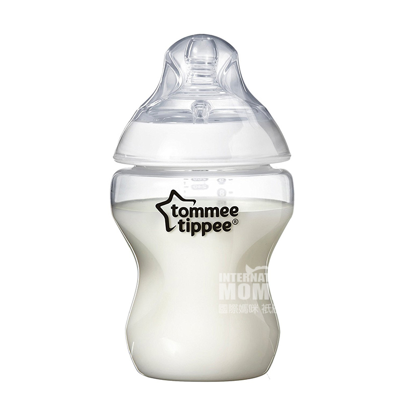 Tommee Tippee Botol PP anti-kembung di Inggris yang lebar versi 260ml 0-3 bulan di luar negeri