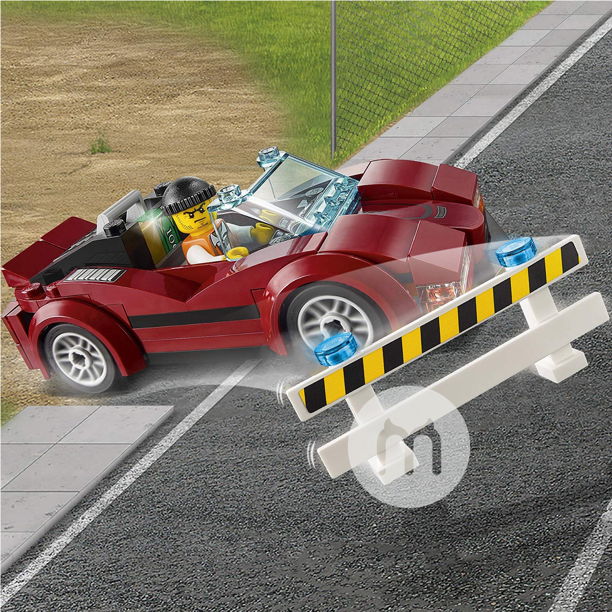 polisi seri kota LEGO Denmark mengejar 60138 versi luar negeri dengan kecepatan tinggi