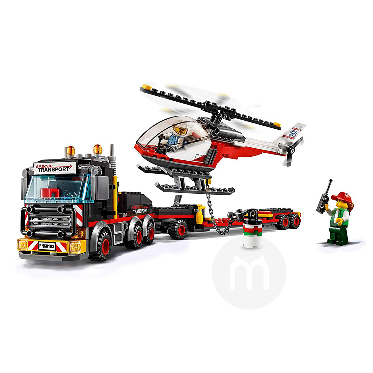 Transporter Helikopter Berat Seri Kota LEGO Denmark Seri 60183 Edisi Luar Negeri