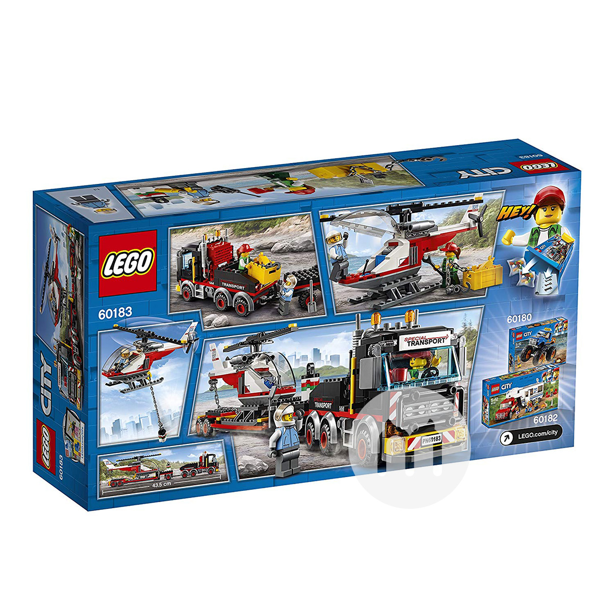 Transporter Helikopter Berat Seri Kota LEGO Denmark Seri 60183 Edisi Luar Negeri