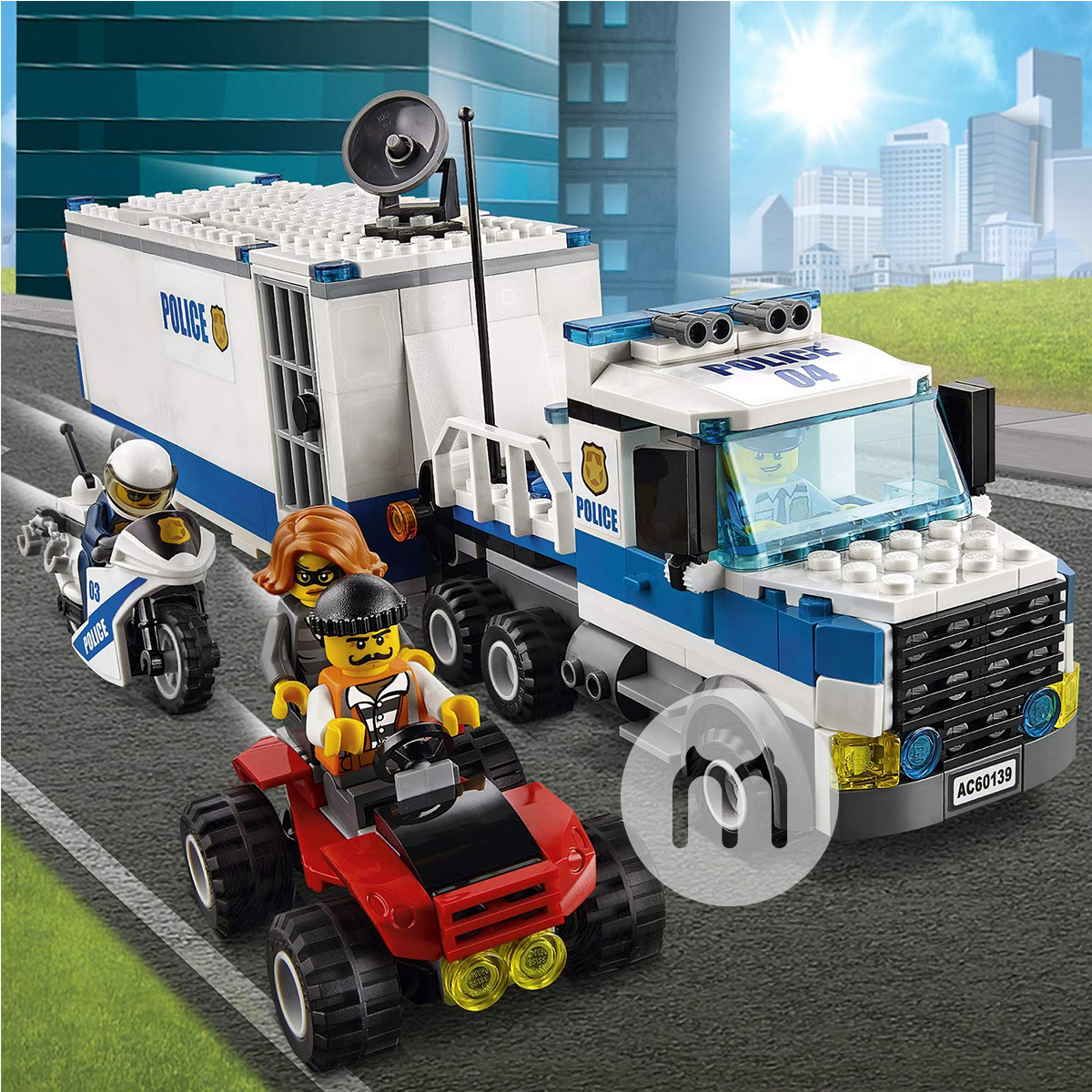 Pusat Komando Mobile Seri Kota Denmark LEGO 60139 Edisi Luar Negeri