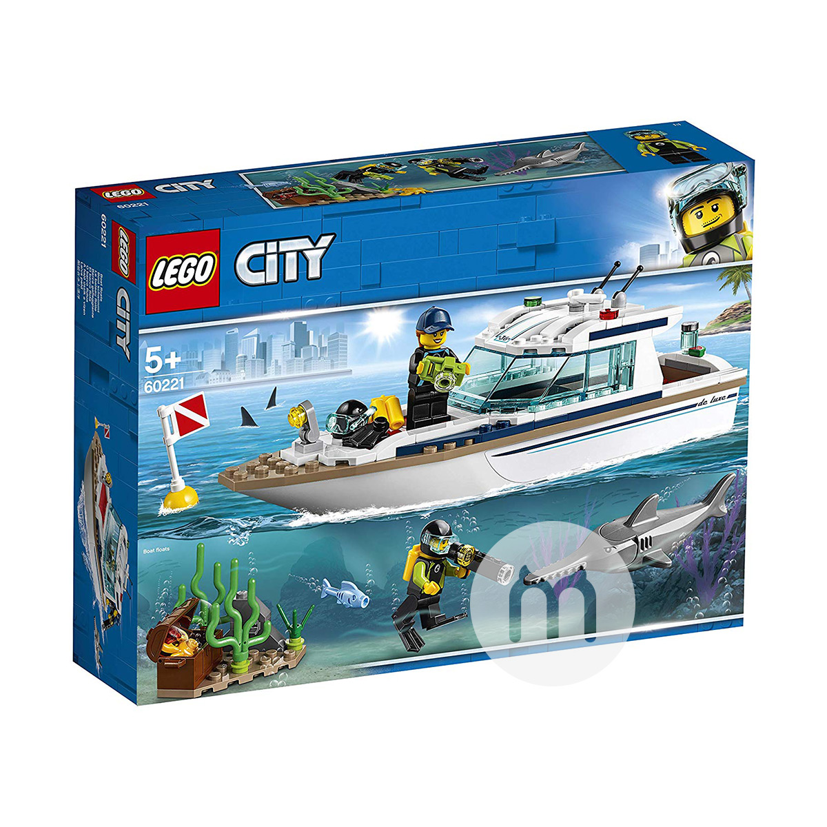 LEGO Seri Kota Denmark Dive Yacht 60221 Edisi Luar Negeri