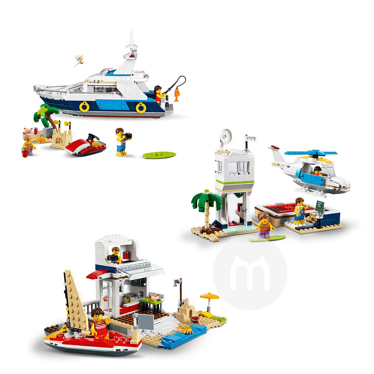 Seri LEGO Danish Creator Series Adventure Yacht 31083 Edisi Luar Negeri
