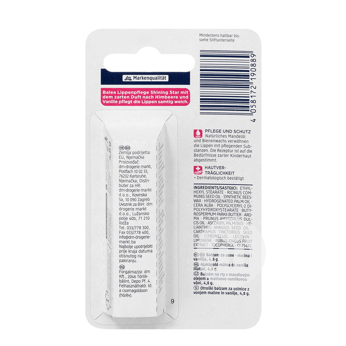 Balea Jerman Shining Star Child Care Lipstik Edisi Luar Negeri