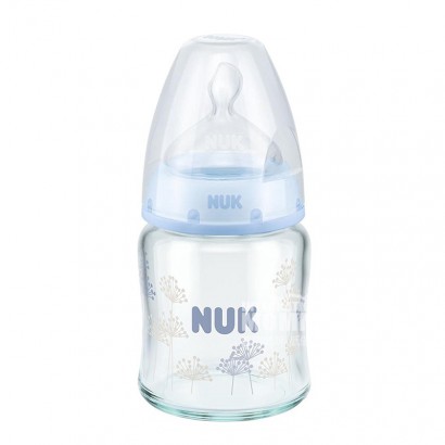 NUK Jerman NUK kaca mulut lebar Botol susu Puting silikon 120 ml 0 - 6 bulan warna acak rambut versi luar negeri