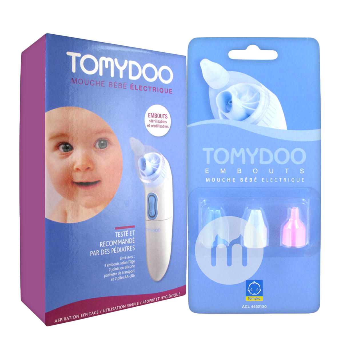 [2 pieces] Tomydoo Germany Tomydoo baby nasal aspirator listrik + aksesoris versi luar negeri