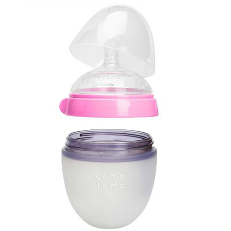 Comotomo American silicone medical baby bottle pink paket independen 150ml 0-3 bulan di luar negeri