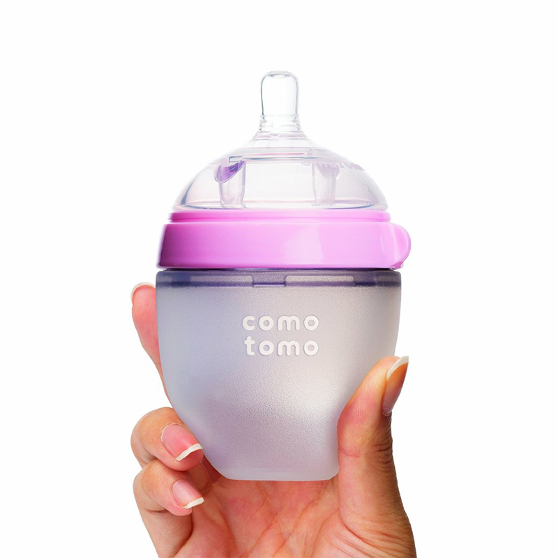 Comotomo American silicone medical baby bottle pink paket independen 150ml 0-3 bulan di luar negeri
