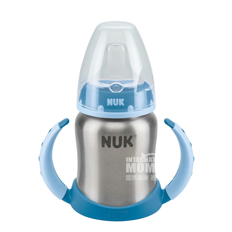 NUK cup belajar duckbill lebar mulut yang terbuat dari stainless steel yang diisolasi dari luar negeri