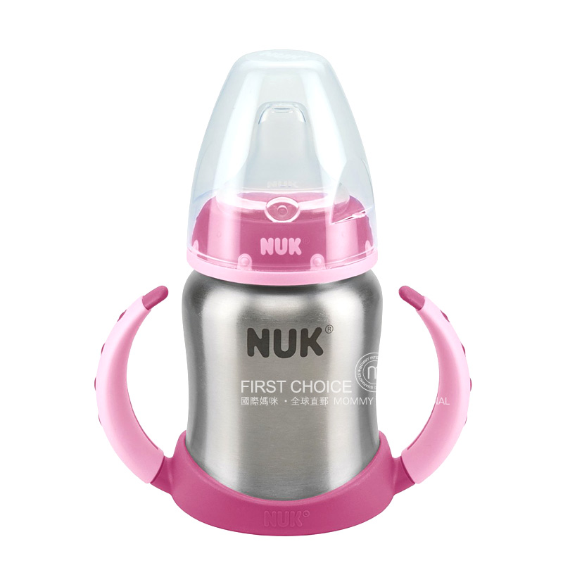 NUK cup belajar duckbill lebar mulut yang terbuat dari stainless steel yang diisolasi dari luar negeri