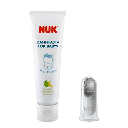 NUK Jerman bayi jari set sikat gigi pasta gigi set rasa buah versi luar negeri
