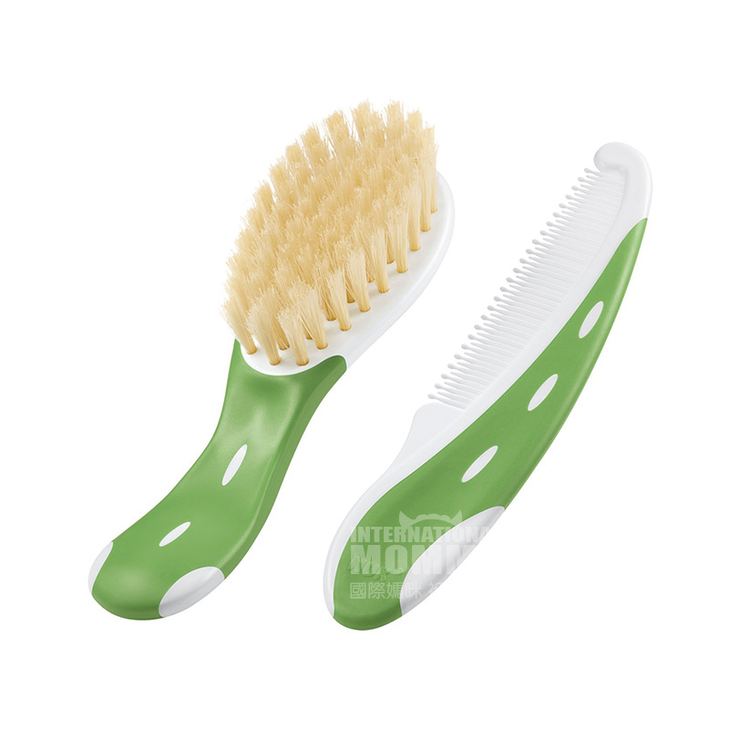 NUK Jerman bayi surai alami Pijat sisir rambut Sikat set Versi luar negeri
