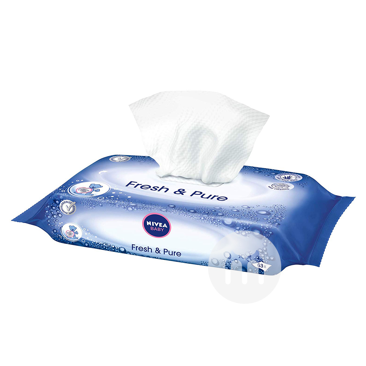 NIVEA Jerman Baby Fresh and Pure Wipes 63 Pieces Versi Luar Negeri