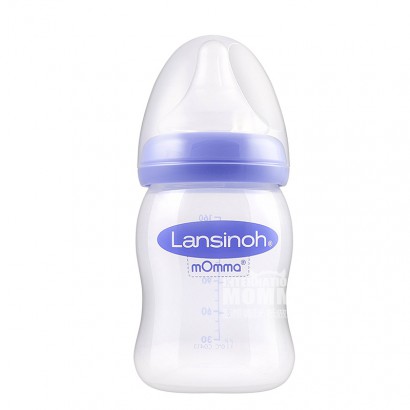 Lansinoh US mOmma seri gelombang alami botol susu pp 160ml versi 0-6 b...