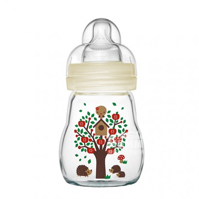 MAM Austria botol kaca tahan suhu warna kristal 170ml 0-3 bulan di lua...