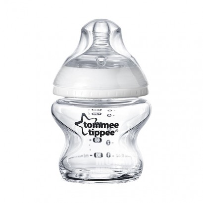 Tommee Tippee Inggris seri susu alami anti-kembung perut botol kaca ka...